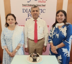 Dr Tushar D Rege Founder Director Dfc Foot Clinic Private Limited with Directors Dr Farhat Shaikh n Dr Aparna Rege